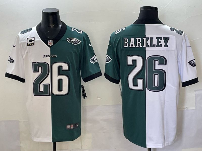 Men Philadelphia Eagles 26 Barkley green white Nike Limited NFL 2025 Jersey style 07
